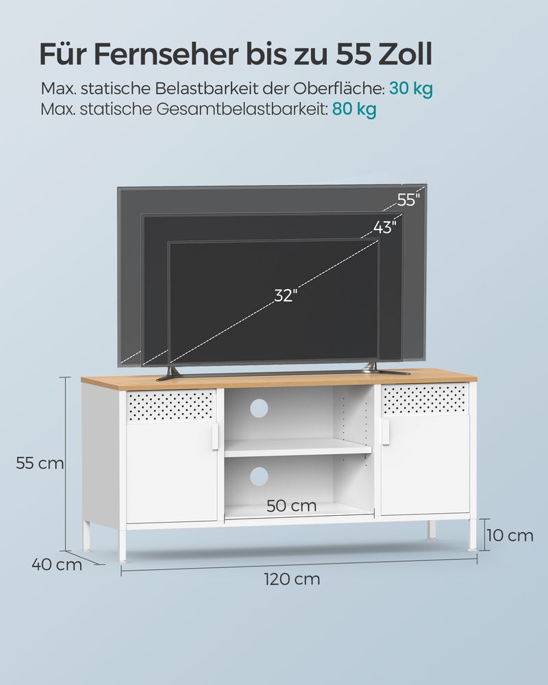 Stijlvol TV-meubel met opbergruimte en vintage design - TV Kast