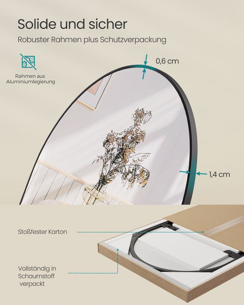 Stijlvolle Spiegel - Staand - Rechthoekig