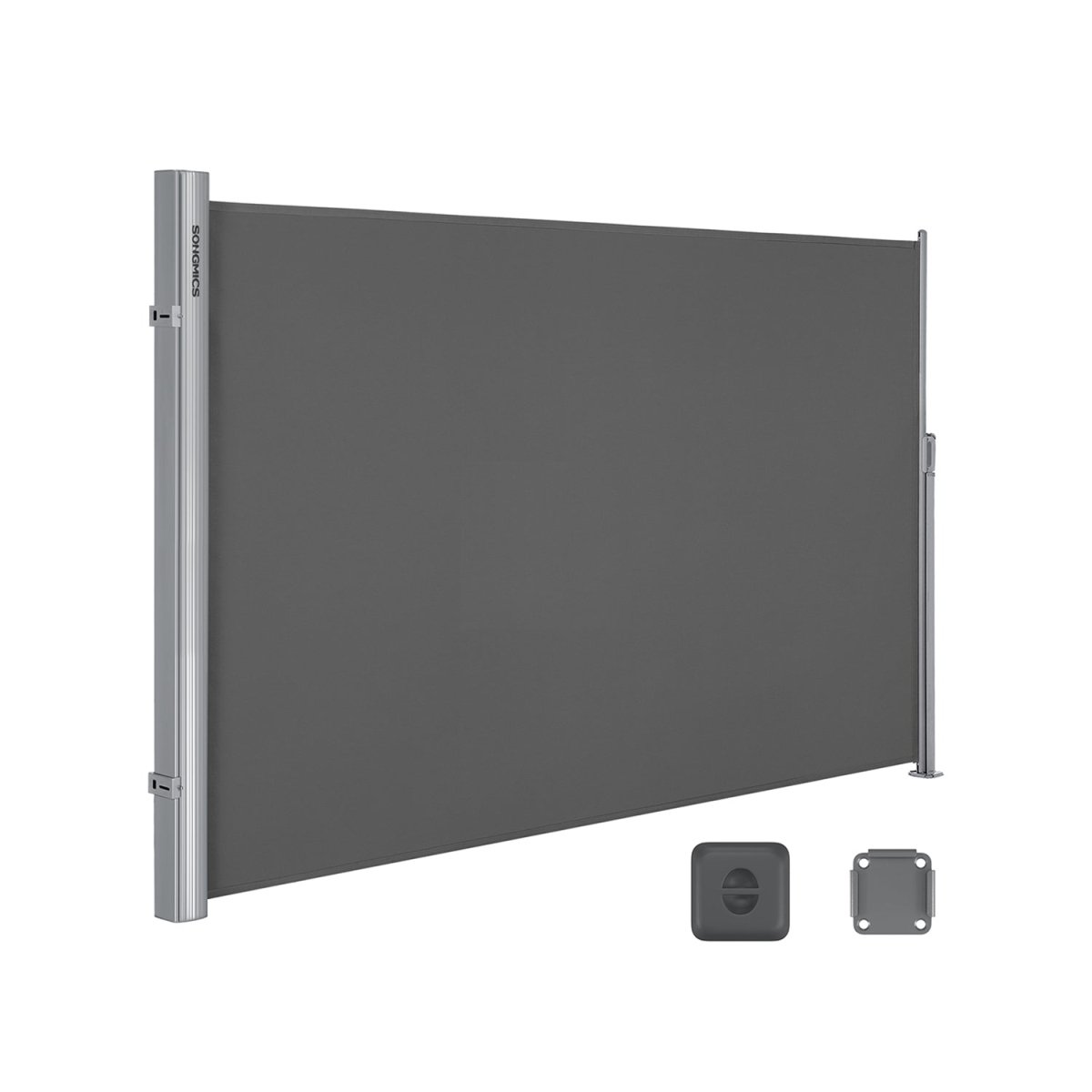 Uittrekbaar Terrasscherm – Tuinscherm / Zijzonnescherm Voor Balkon & Terras – Aluminium / Antraciet