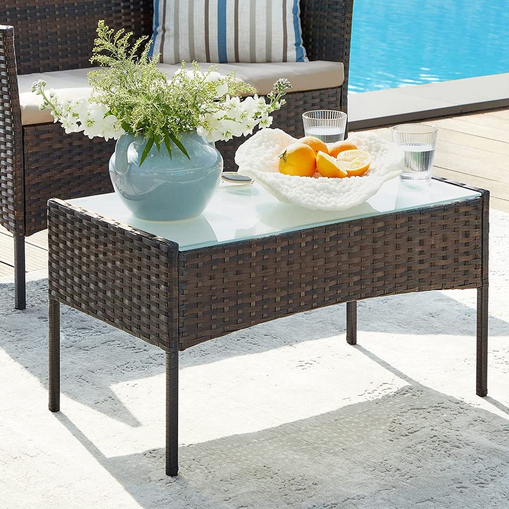 Tuinset met Rattanlook - Balkonset - Tuinstoelen met Tafeltje