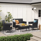 Tuinset met Rattanlook - Balkonset - Tuinstoelen met Tafeltje