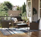 Tuinset met Rattanlook - Balkonset - Tuinstoelen met Tafeltje