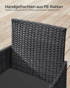 Tuinset met Rattanlook - Balkonset - Tuinstoelen met Tafeltje