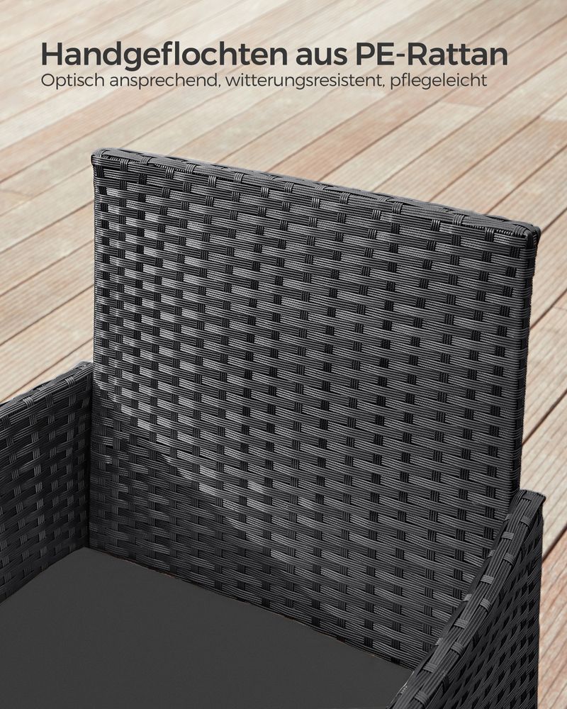 Tuinset met Rattanlook - Balkonset - Tuinstoelen met Tafeltje