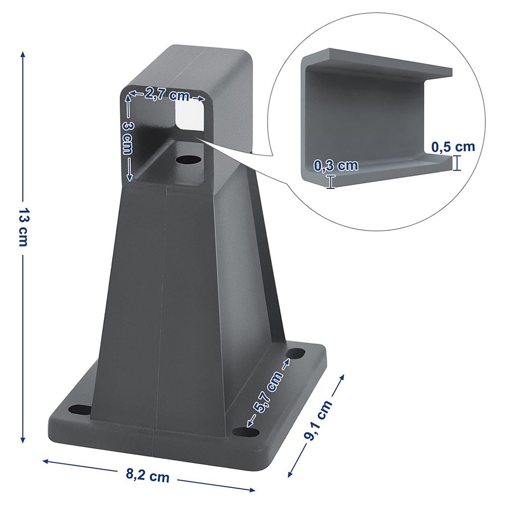 Wandhouder voor Tuinscherm - Flexibele Wandbevestiging