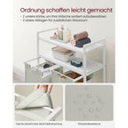 Wasmand en 2 Opbergplanken - Ideaal voor Wasgoed en Badaccessoires