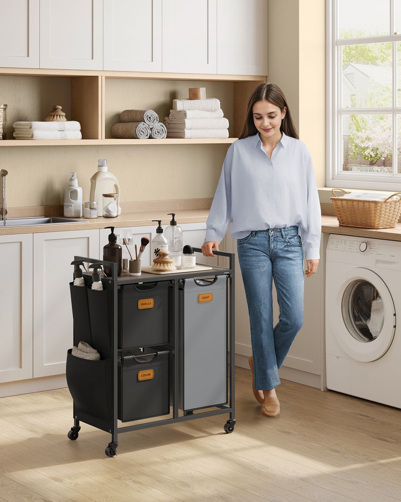 Wasmand Wagen - Waswagen - Wasmand op Wieltjes