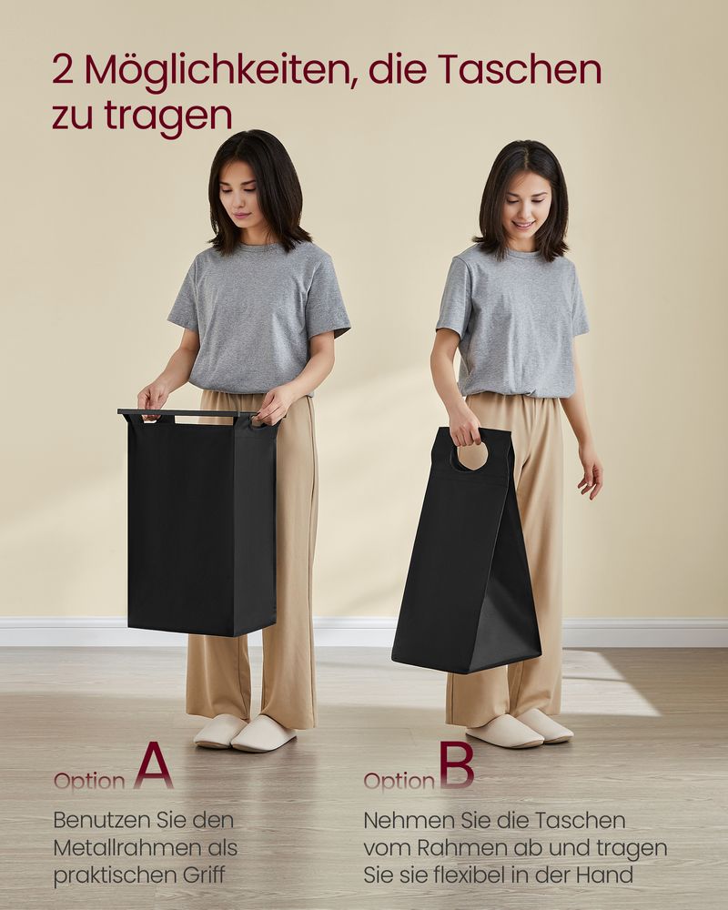 Wassorteerder met Handige Wasmanden - Wastrolley met Opbergrek - Praktische Organizer voor de Wasruimte