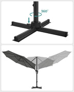 Zweefparasol Ø300 cm – Verstelbaar & UV-bescherming - 360° draaibaar