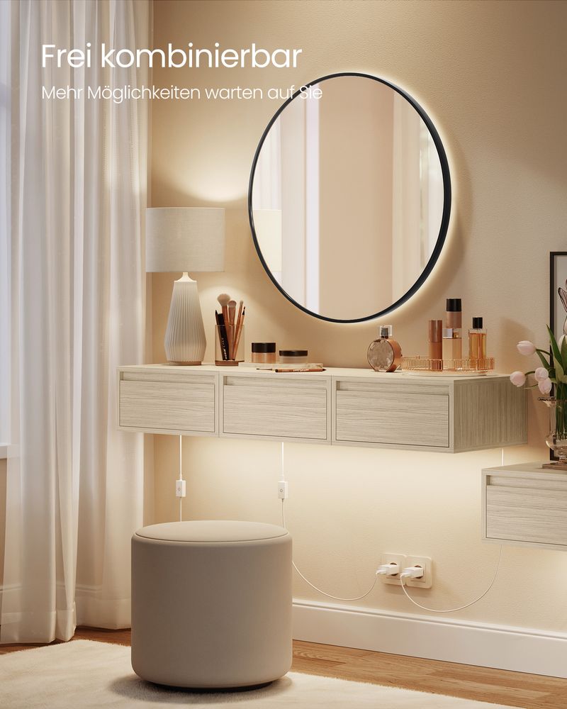 Zwevend Nachtkastje met LED-verlichting - Minimalistisch en Praktisch